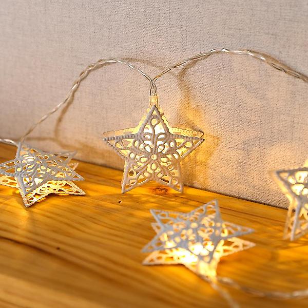  20구 화이트별 장식전구(3.3M)/ LED 와이어 줄조명