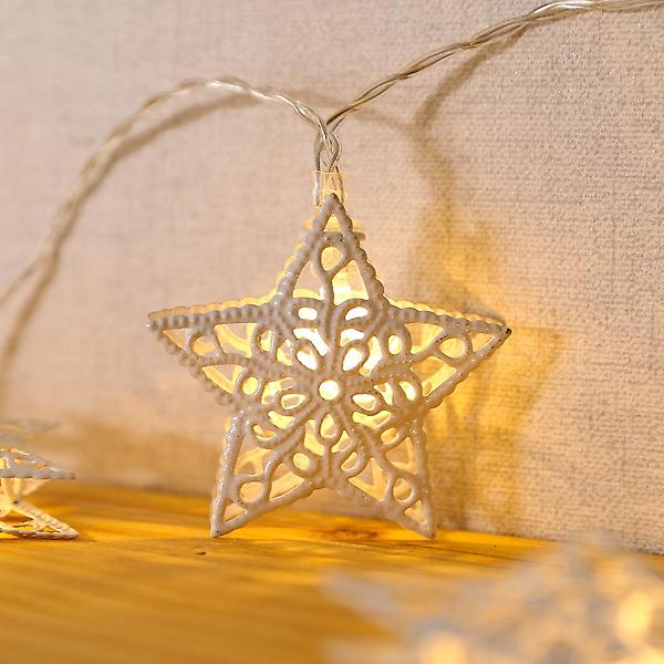  20구 화이트별 장식전구(3.3M)/ LED 와이어 줄조명