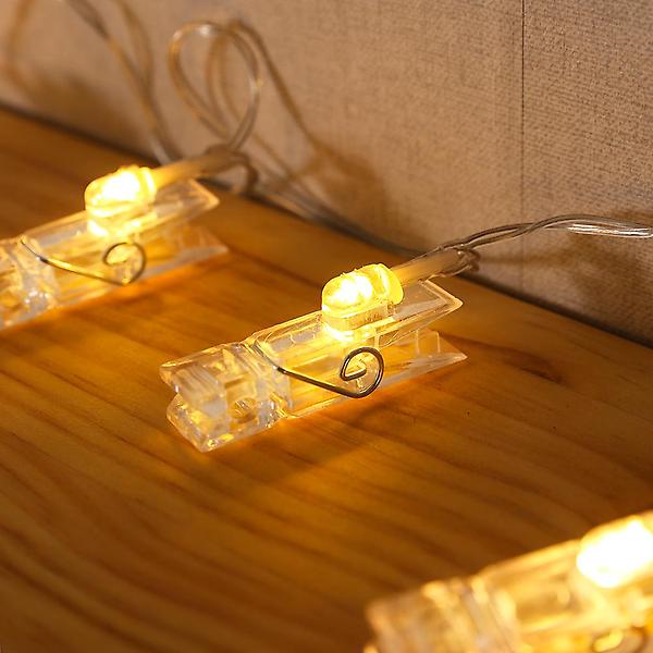  10구 투명 집게 전구(1.5M)/LED장식전구 장식조명