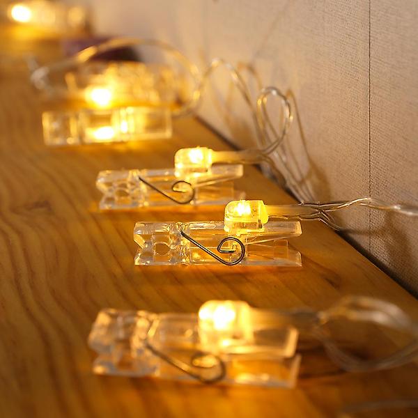  10구 투명 집게 전구(1.5M)/LED장식전구 장식조명