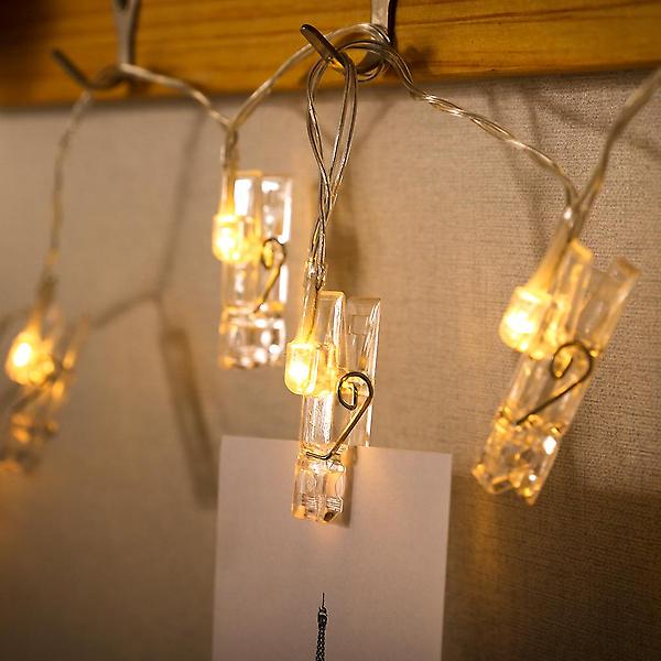  10구 투명 집게 전구(1.5M)/LED장식전구 장식조명