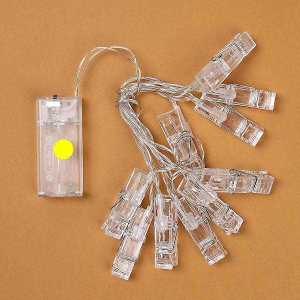  10구 투명 집게 전구(1.5M)/LED장식전구 장식조명