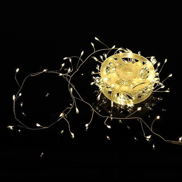  [은하수] LED 200구 USB 지네 전구 5m 웜색 리모컨