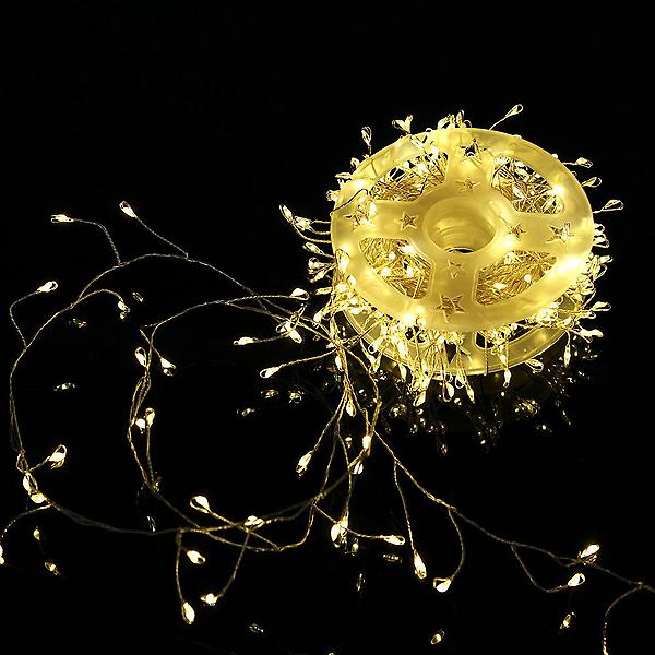  [은하수] LED 300구 USB 지네 전구 7.5m 웜색 리모컨 