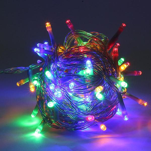  [은하수]100구 투명선 LED 칼라 지니전구 10M 점멸