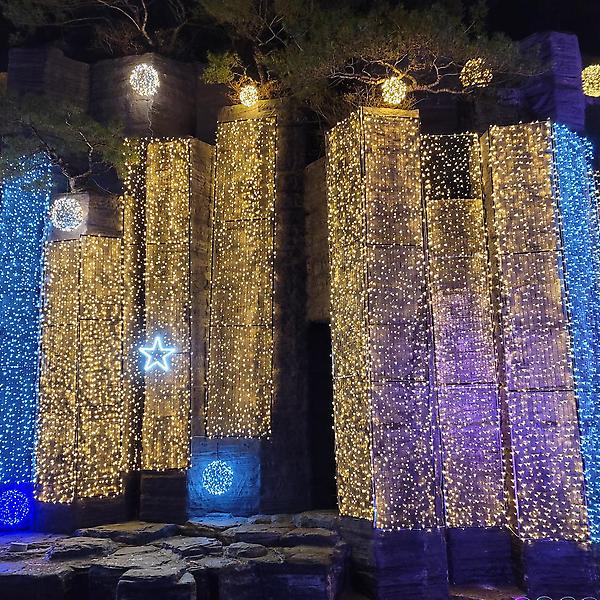  [은하수] 300구 검정선 LED 웜색 지니전구 트리전구