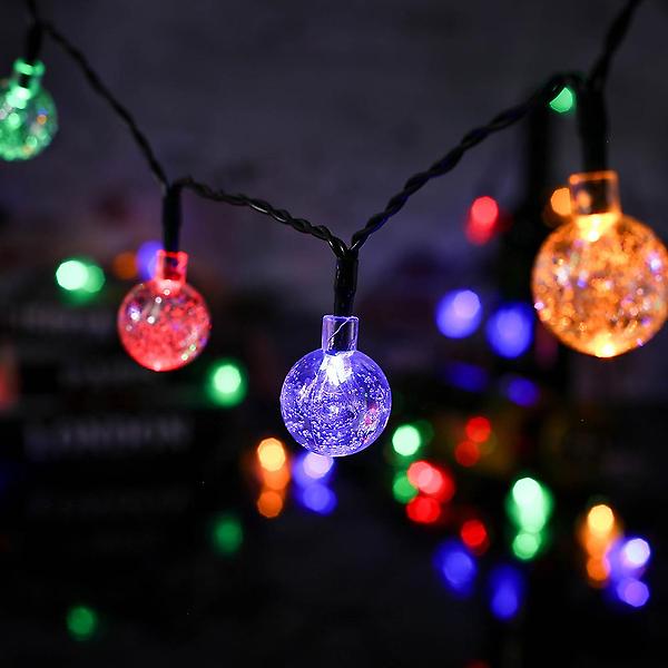  [도토로] 태양광 LED 30구 스노우볼 가랜드 전구(4m)야외조명등