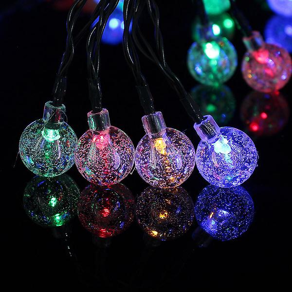  [도토로] 태양광 LED 30구 스노우볼 가랜드 전구(4m)야외조명등