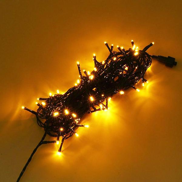  [은하수] 100구 녹색선 LED 웜색 지니전구(10M) (전원잭포함)