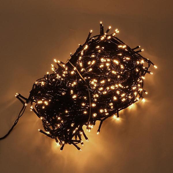  1000구 녹색선 LED 지니전구/100M 점멸 웜색 트리전구