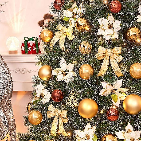  300cm 카니발골드 뉴리얼 솔잎 눈꽃 트리 풀세트 전구