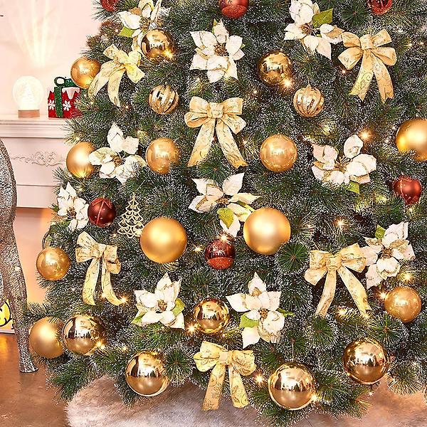  300cm 카니발골드 뉴리얼 솔잎 눈꽃 트리 풀세트 전구