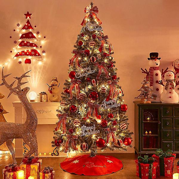  270cm 해피 롤리팝 스카치 눈꽃 트리풀세트(전구포함)