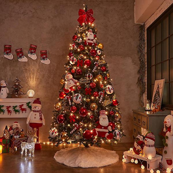  270cm 꼬깔산타 스카치 트리 풀세트(전구포함)