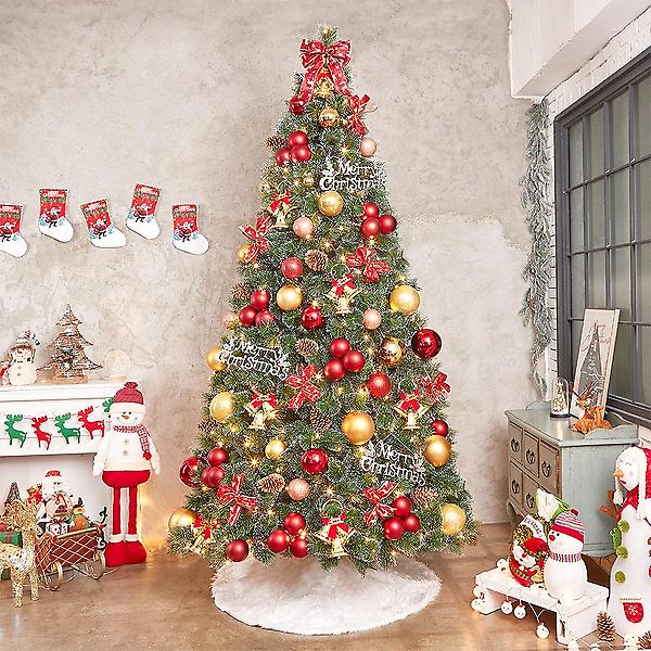  270cm 골든벨 뉴리얼 솔잎 눈꽃 트리풀세트(전구포함)