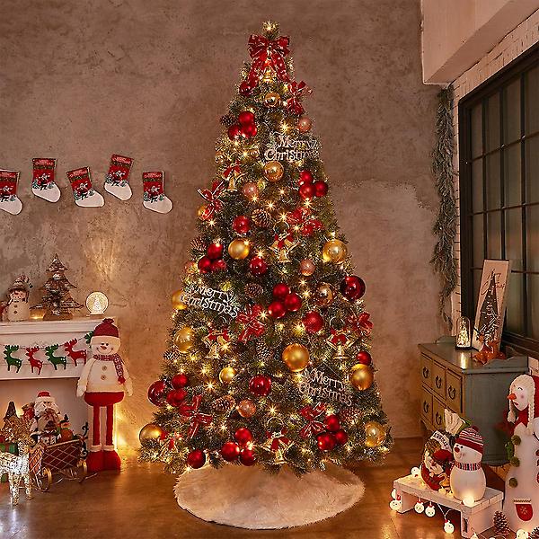  270cm 골든벨 뉴리얼 솔잎 눈꽃 트리풀세트(전구포함)