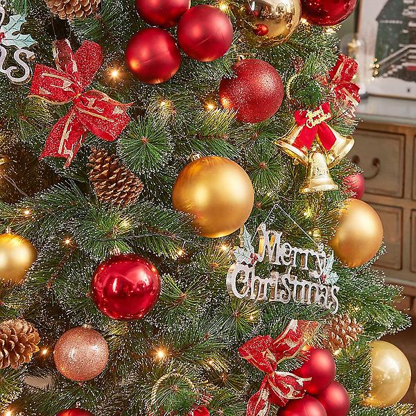  270cm 골든벨 뉴리얼 솔잎 눈꽃 트리풀세트(전구포함)