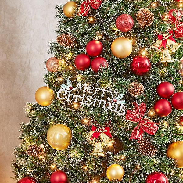  270cm 골든벨 뉴리얼 솔잎 눈꽃 트리풀세트(전구포함)