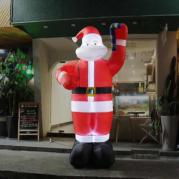  LED 에어벌룬 대형 빨간모자 산타 야외전시 250cm