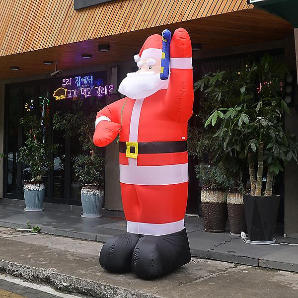  LED 에어벌룬 대형 빨간모자 산타 야외전시 250cm