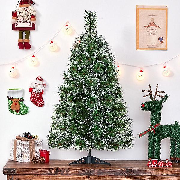  90cm 뉴리얼 솔잎 눈꽃 트리 크리스마스 소형트리