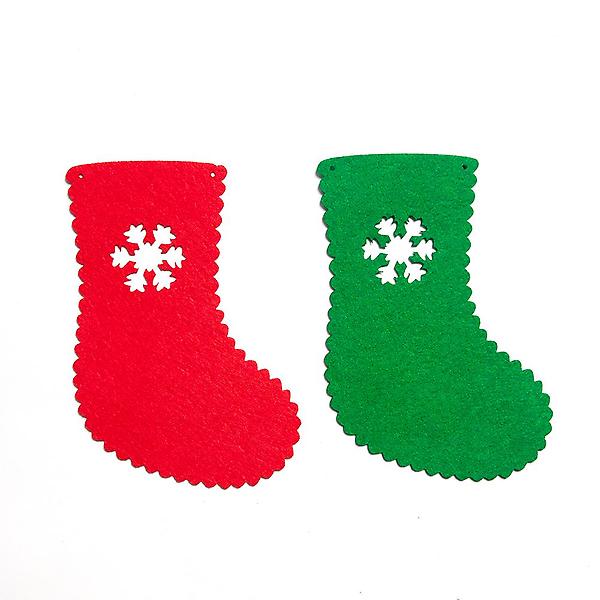  [도토로]크리스마스 패브릭 가랜드(양말)