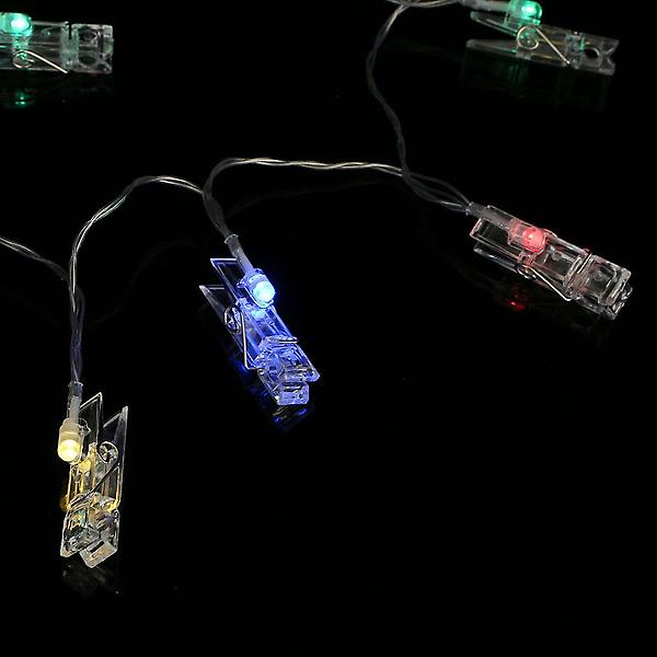  [도토로]20구 LED 클립 집게 전구(3M) (컬러)