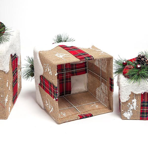  [도토로]눈쌓인 빨간 리본 선물상자 3종세트