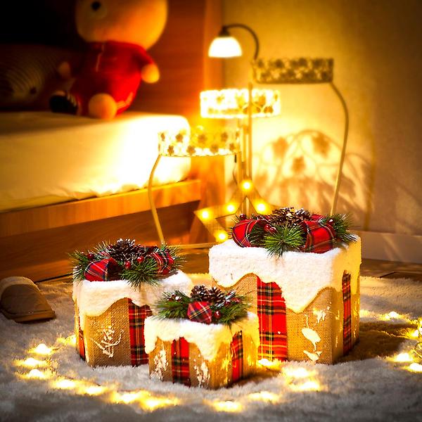  [도토로]눈쌓인 빨간 리본 선물상자 3종세트