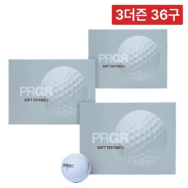  [3더즌 36구] 프로기아 PRGR NEW 소프트 디스턴스 2피스 12구 골프공