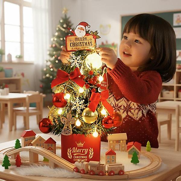  40cm DIY 탁상용 미니 크리스마스 풀세트트리(전구증정)