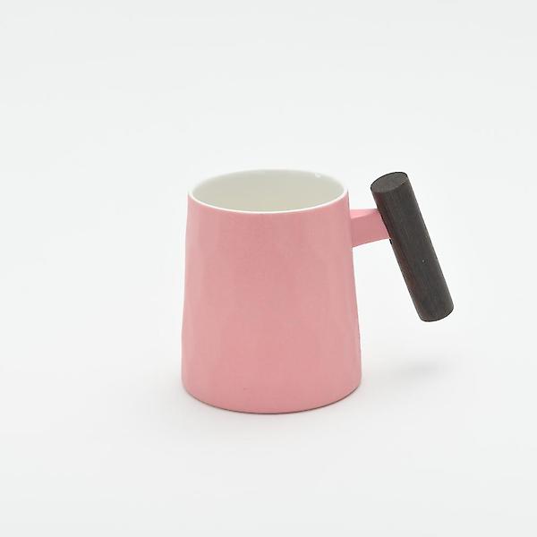  고원 계수나무 머그컵 500ml 핑크 해머무늬 도자기 머그잔