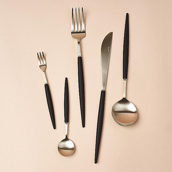  보겐 에펠 커트러리 수저 세트 핑크로즈(블랙) 양식기