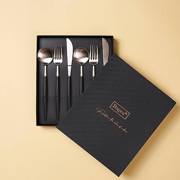  보겐 에펠 커트러리 세트 6P 샤틴(블랙) 2인 선물세트