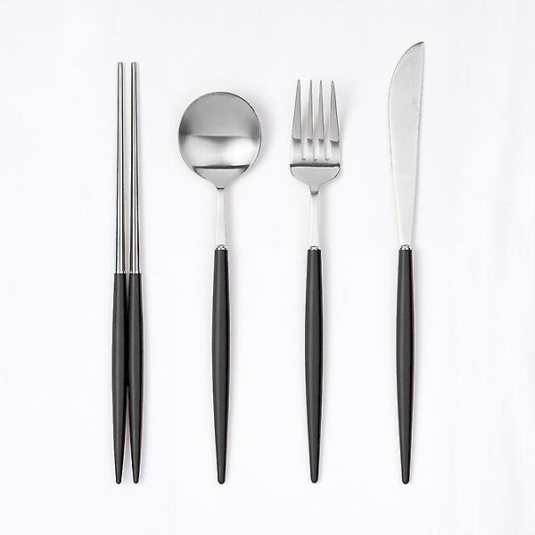  보겐 에펠 커트러리 수저 세트 샤틴(블랙) 양식기