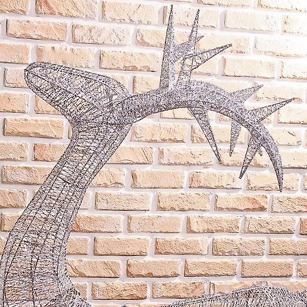  140cm LED 실버 반짝이 사슴 장식(특대)사슴인형