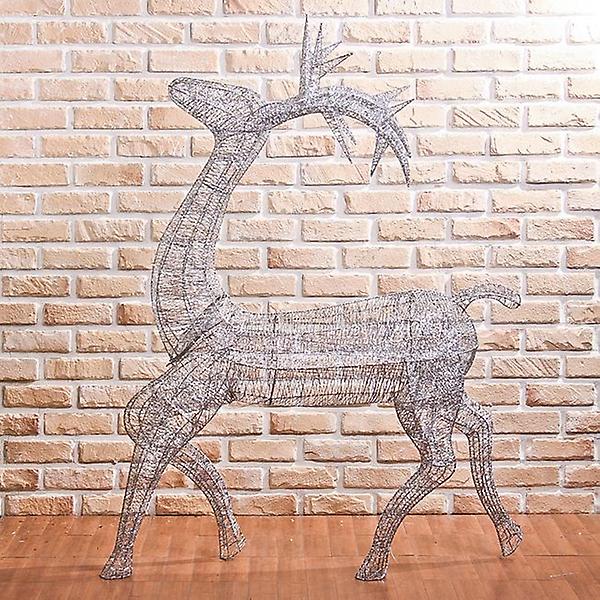  140cm LED 실버 반짝이 사슴 장식(특대)사슴인형