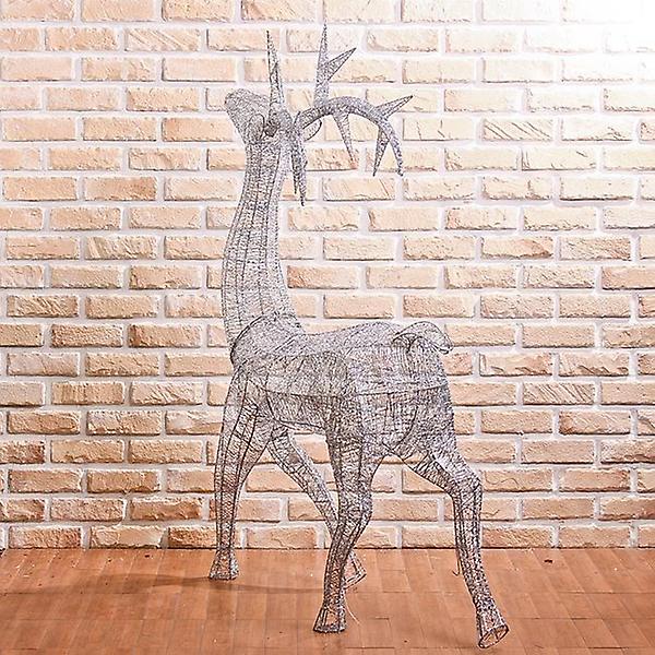  140cm LED 실버 반짝이 사슴 장식(특대)사슴인형