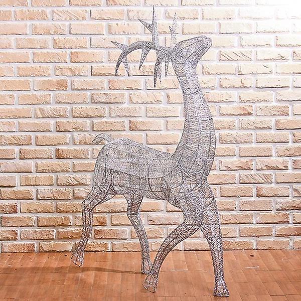  140cm LED 실버 반짝이 사슴 장식(특대)사슴인형
