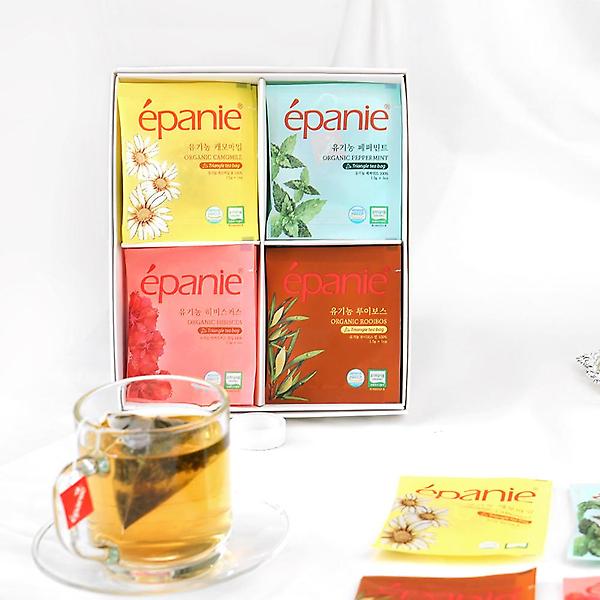  (답례품스티커제작) 에빠니 유기농 허브차 셀렉션 티백 선물세트 답례품