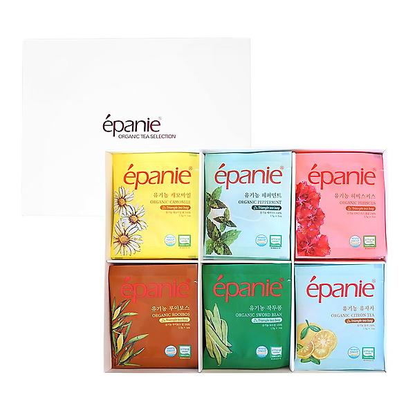  (답례품스티커제작)에빠니 유기농 허브차 오가닉티 셀렉션 6종 선물세트