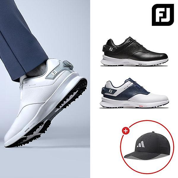  풋조이 버사핏 보아 남성 스파이크리스 골프화 발편한 방수 남자 골프신발+아디다스 TS 2.0 캡
