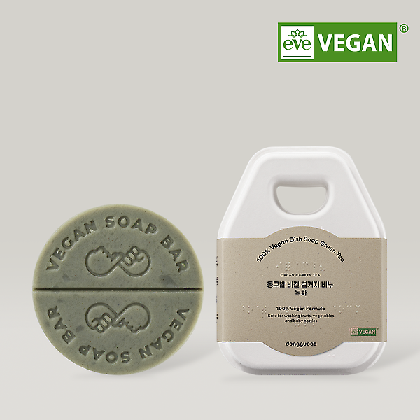  동구밭 비건 설거지비누 녹차 100g 설거지바