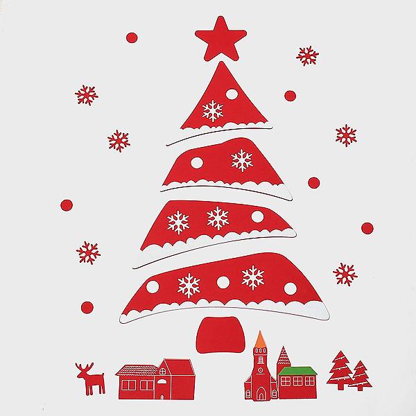  [도토로]DIY 펠트 크리스마스 벽트리(전구포함) (레드사선)