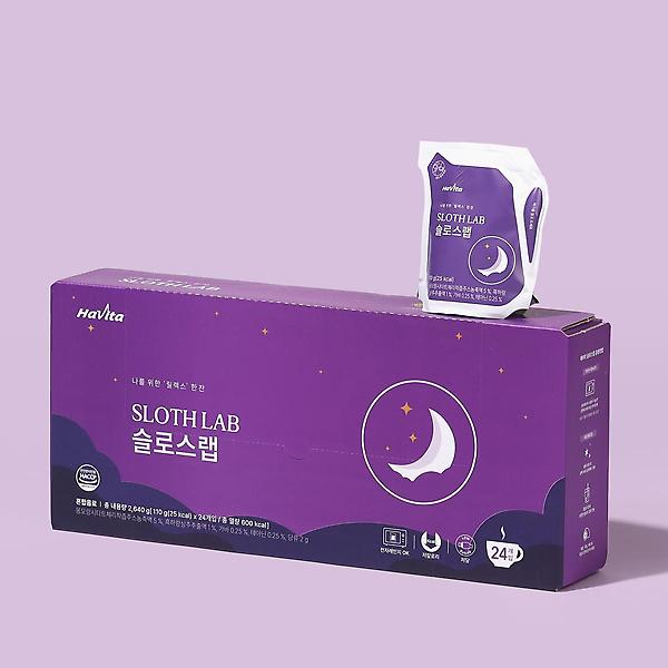  [유통기한 임박] 24개입 1세트 / 해비타 슬로스랩 테아닌 타트체리 흑하랑상추 릴렉스 음료 E4B301