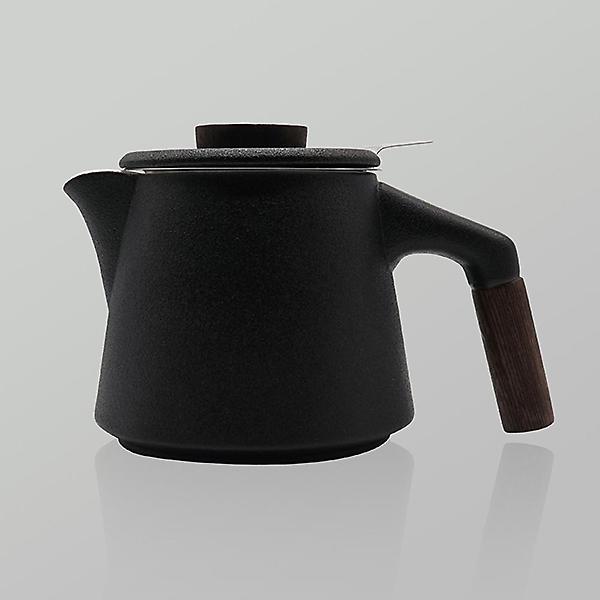  고원 계수나무 티포트 450ml 블랙 도자기 티팟+차거름망