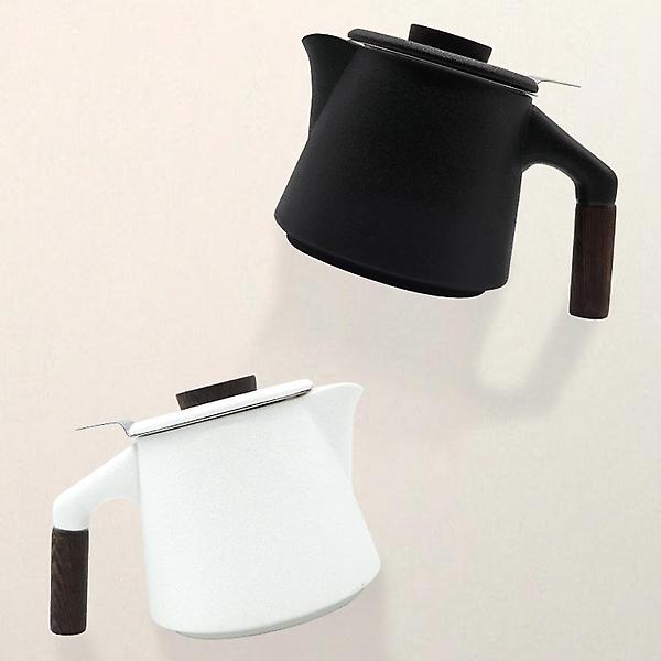  고원 계수나무 티포트 450ml 화이트 도자기 티팟+차거름망