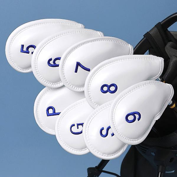  미즈노 골프 PU 아이언 헤드커버 8개세트 극세사 가죽 골프채 고급커버