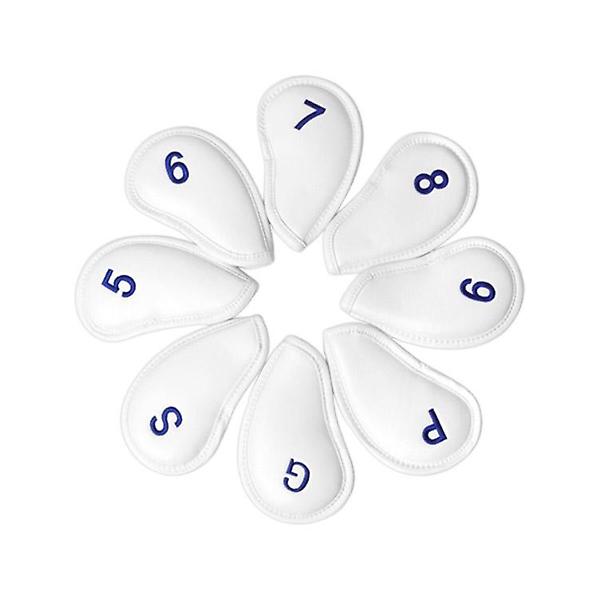  미즈노 골프 PU 아이언 헤드커버 8개세트 극세사 가죽 골프채 고급커버