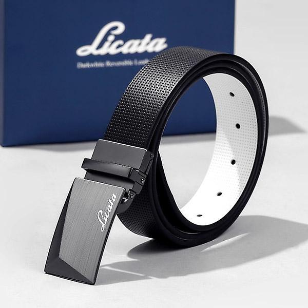  리카타 다크화이트 리버시블 소가죽 남성 골프벨트